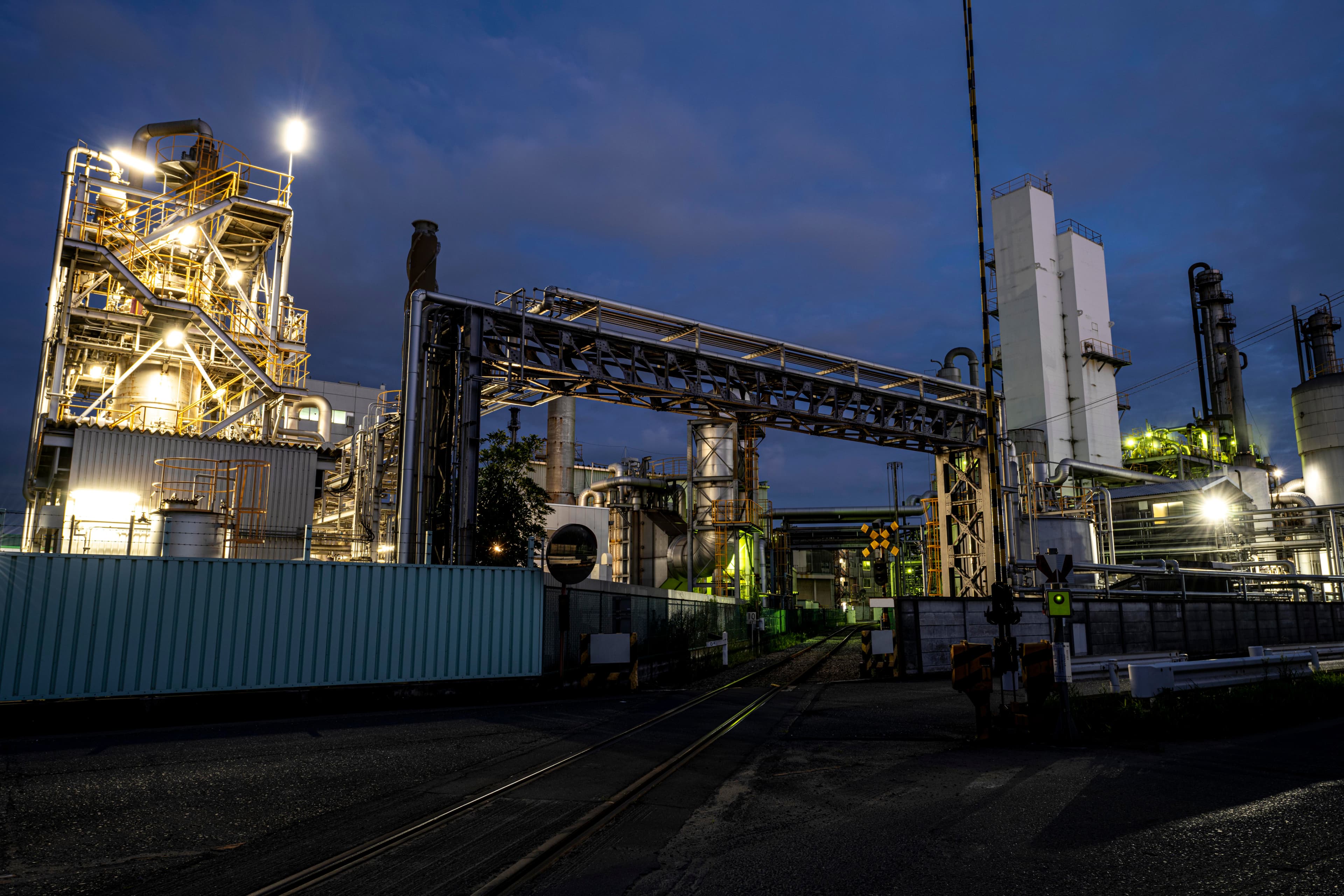 Industrial refinery background